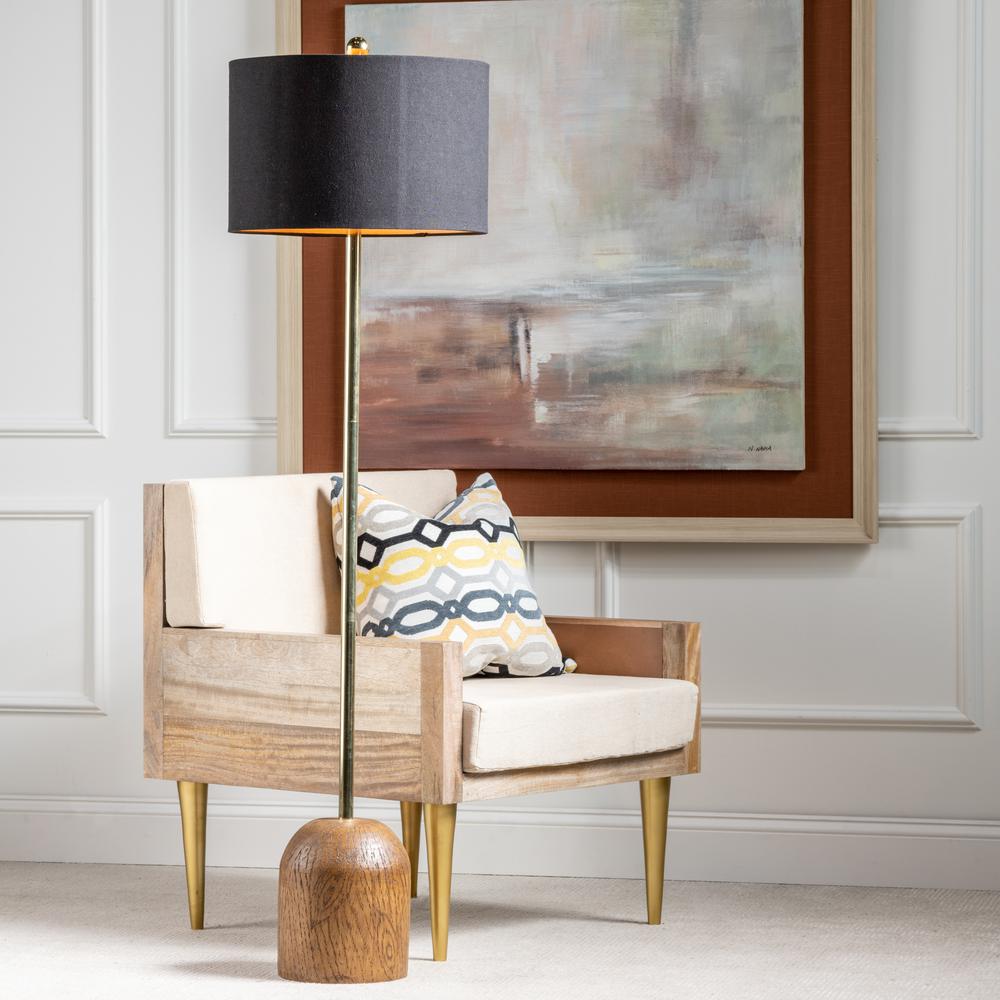 Reese Black and Wood Floor Lamp. Picture 5