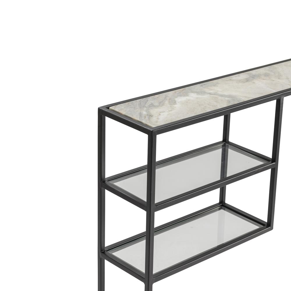 Linda Metal and Marble Console Table. Picture 2