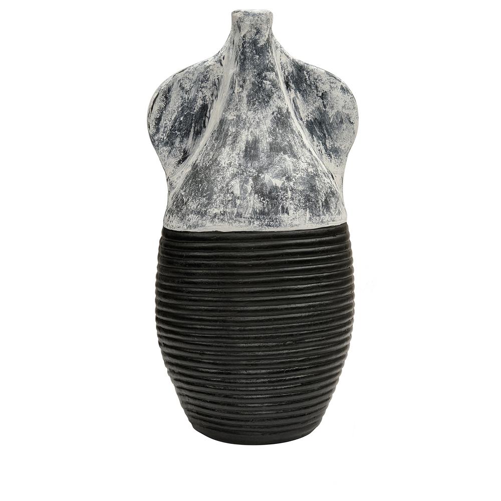Crestview Collection Evolution Verra Ceramic Amphora Vase in Gray. Picture 1