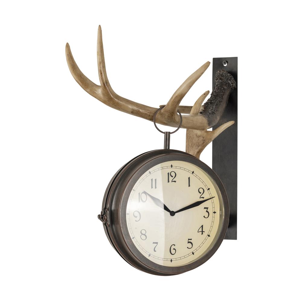 Crestview Collection Deer Park Clock Household Furniture, Brown. Picture 4