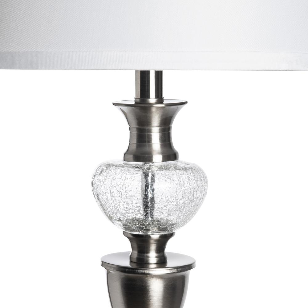 Crestview Collection Presley Classic Metal Floor Lamp with Crackled Glass Orb. Picture 4