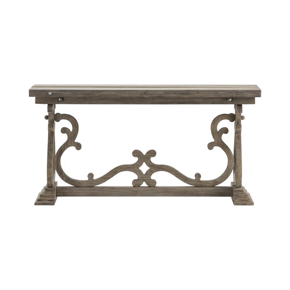 Crestview Collection Hawthorne Estate Flip Out Console Table Furniture, Grey. Picture 1