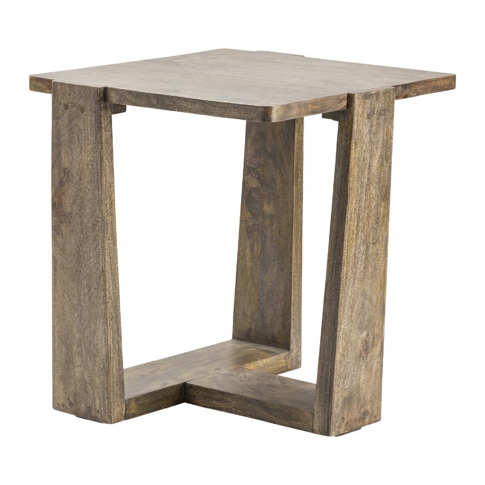 Crestview Collection Bengal Manor Mango Wood Tri-Leg Square End Table Furniture. Picture 1