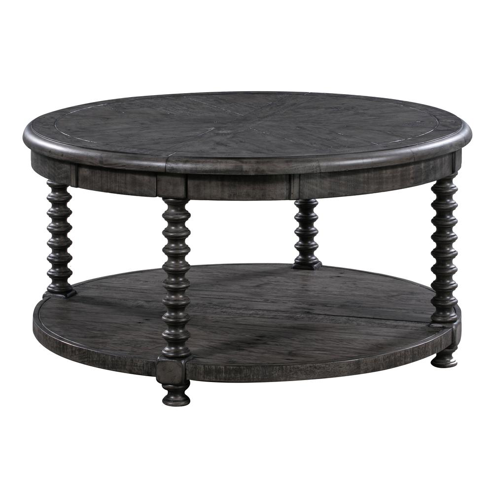 Crestview Collection Pembroke Plantation Turned Leg Round Cocktail Table. Picture 3