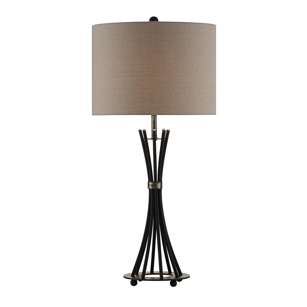 29.75"H Brown Metal Table Lamp. Picture 1
