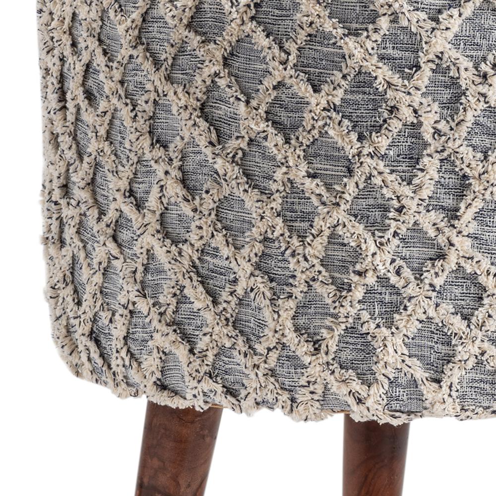 Evolution by Crestview Ellie Fabric Diamond Stool in Gray. Picture 4