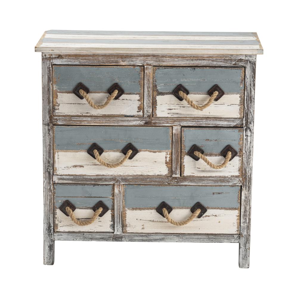 Nantucket 6 Drawer Weathered Wood Chest. Picture 2