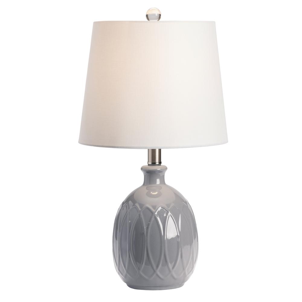 Crestview Collection Kearny 21 inch Gray Ceramic Table Lamp. Picture 2
