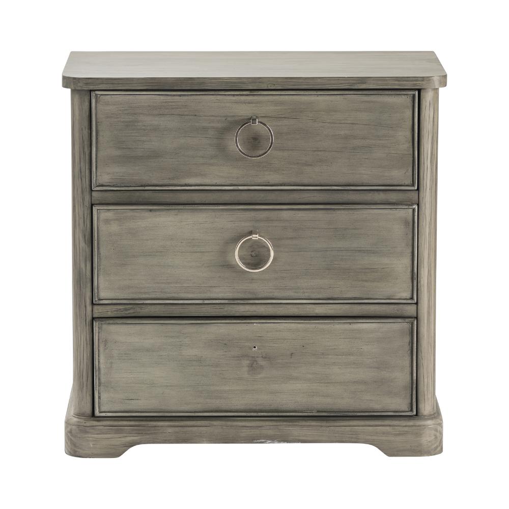Newton 3 Drawer Chest Wood Gray. Picture 1