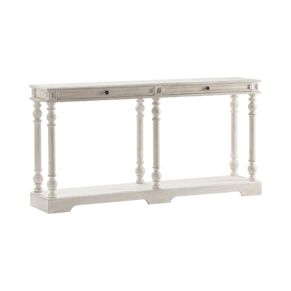 Crestview Collection Carrollton 2 Drawer Console Table Wood Cream. Picture 2