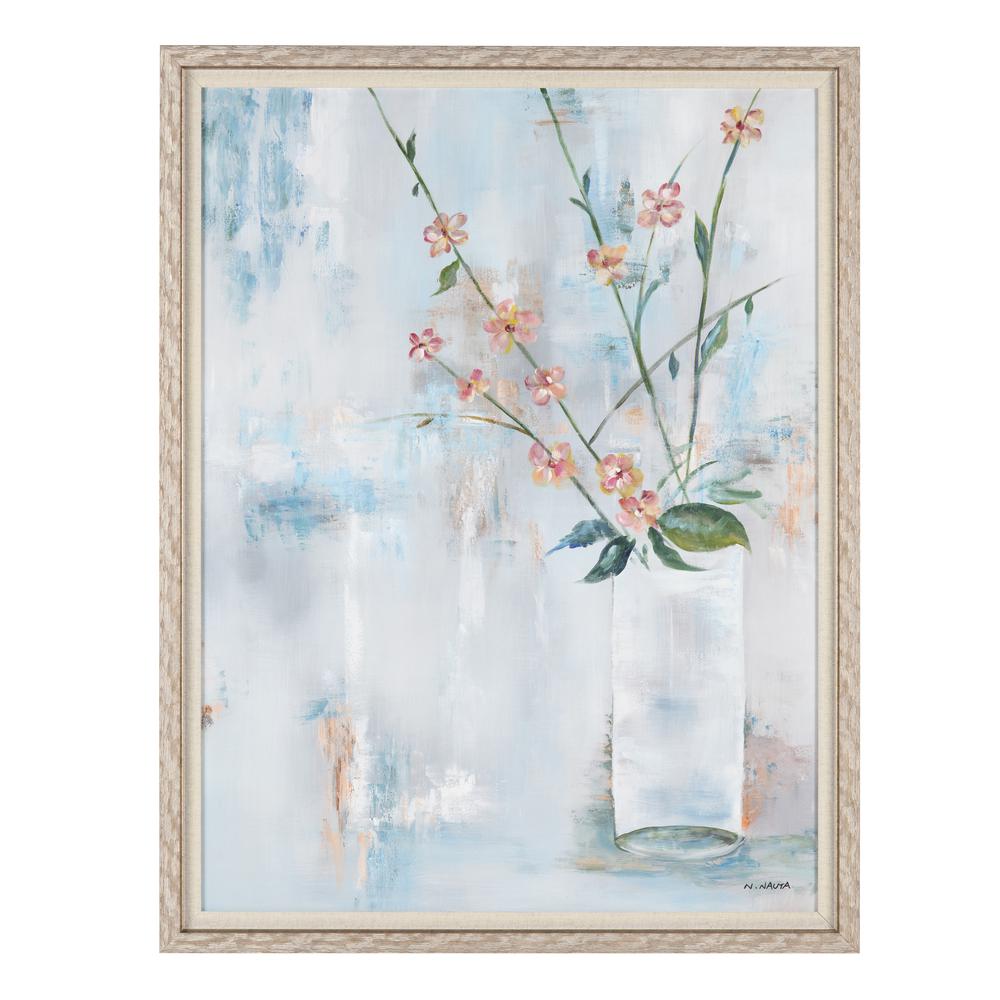 Crestview Collection Pretty in Pink Wall Art, Pink & Blue, Framed Canvas. Picture 1