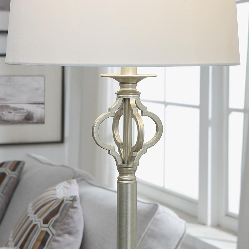Crestview Collection Lexington 60 Inch Floor Lamp with Quatrefoil Detail. Picture 3