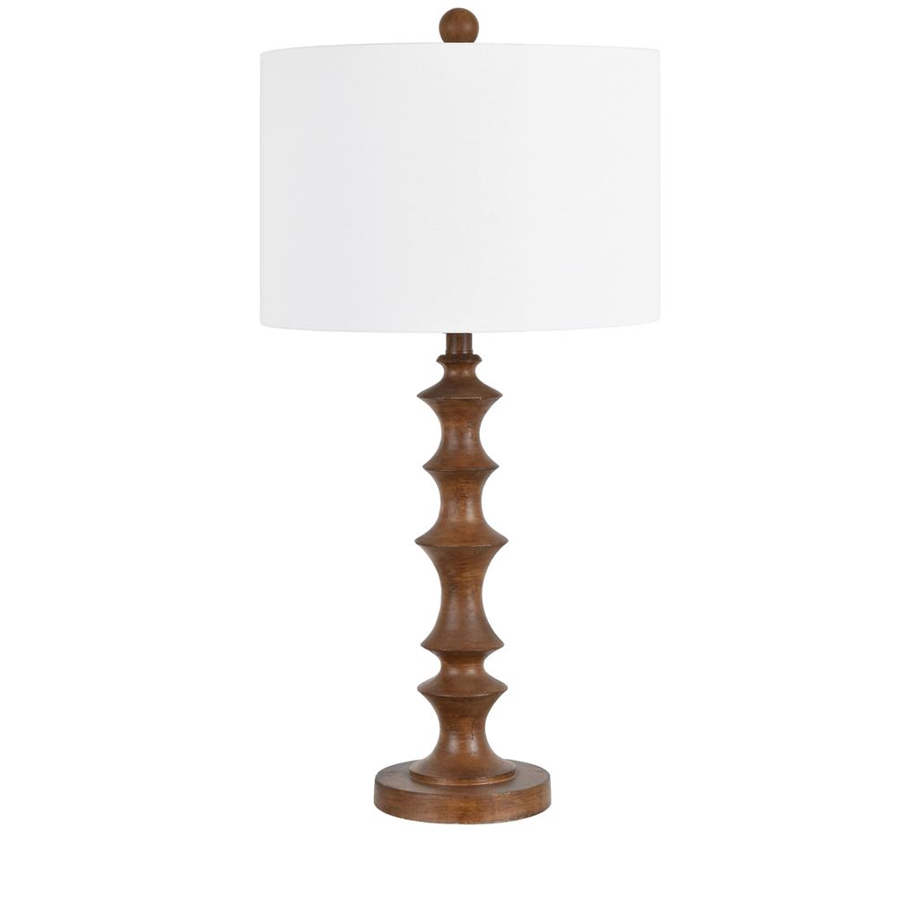 Crestview Collection Jonah Resin Wood 30" H Table Lamp. Picture 1