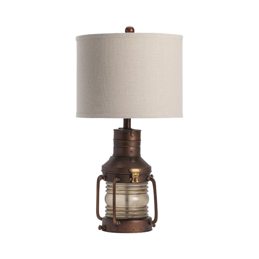 Crestview Collection CVABS964 Copper Lantern Table Lamp Lighting. Picture 1