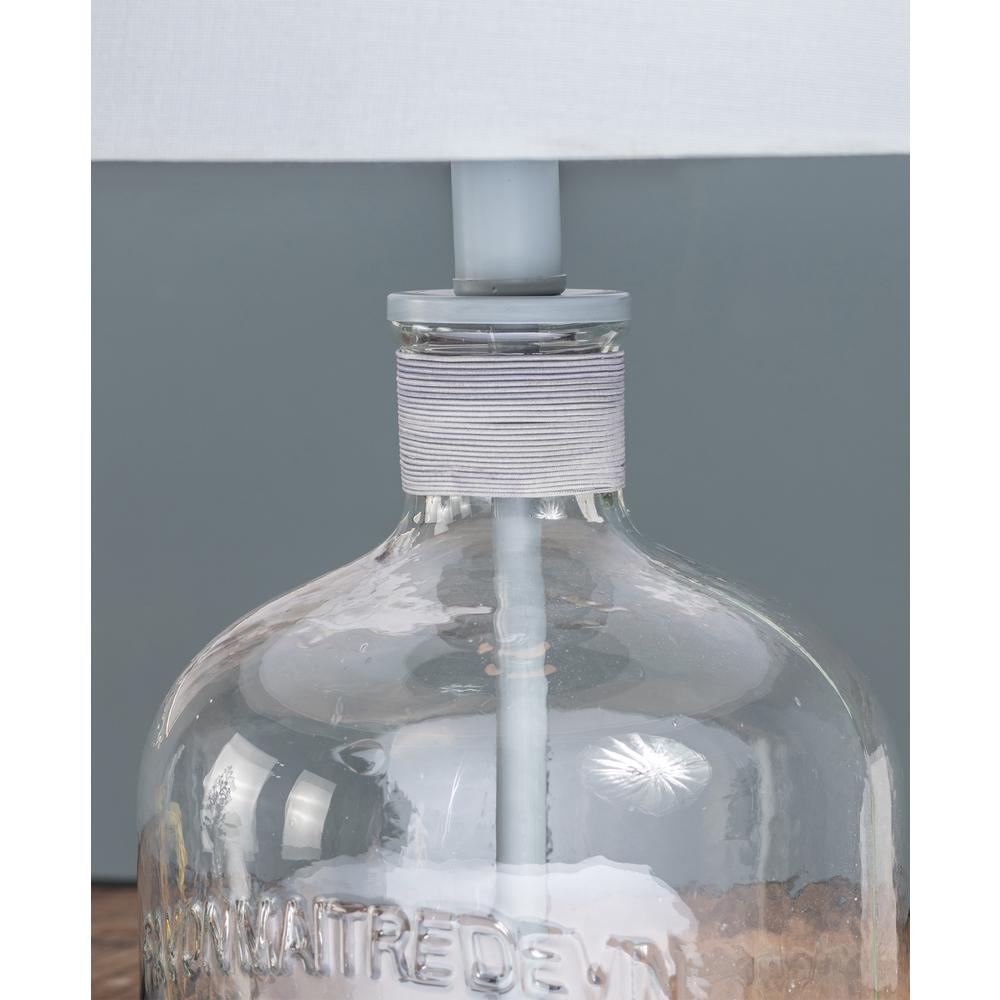 Crestview Collection Evolution Veda Glass Mason Jar Table Lamp in Gray. Picture 5