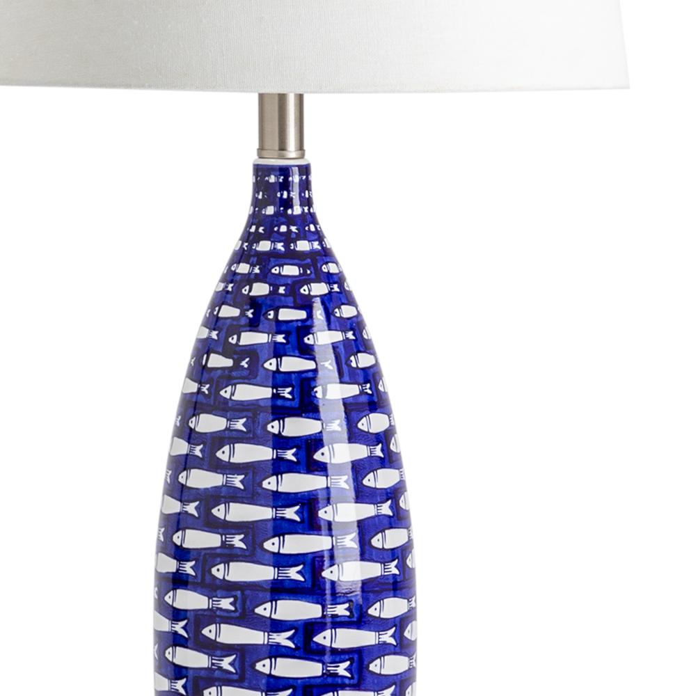 Crestview Collection Evolution MYA Ceramic Fish Lamp in Blue. Picture 4