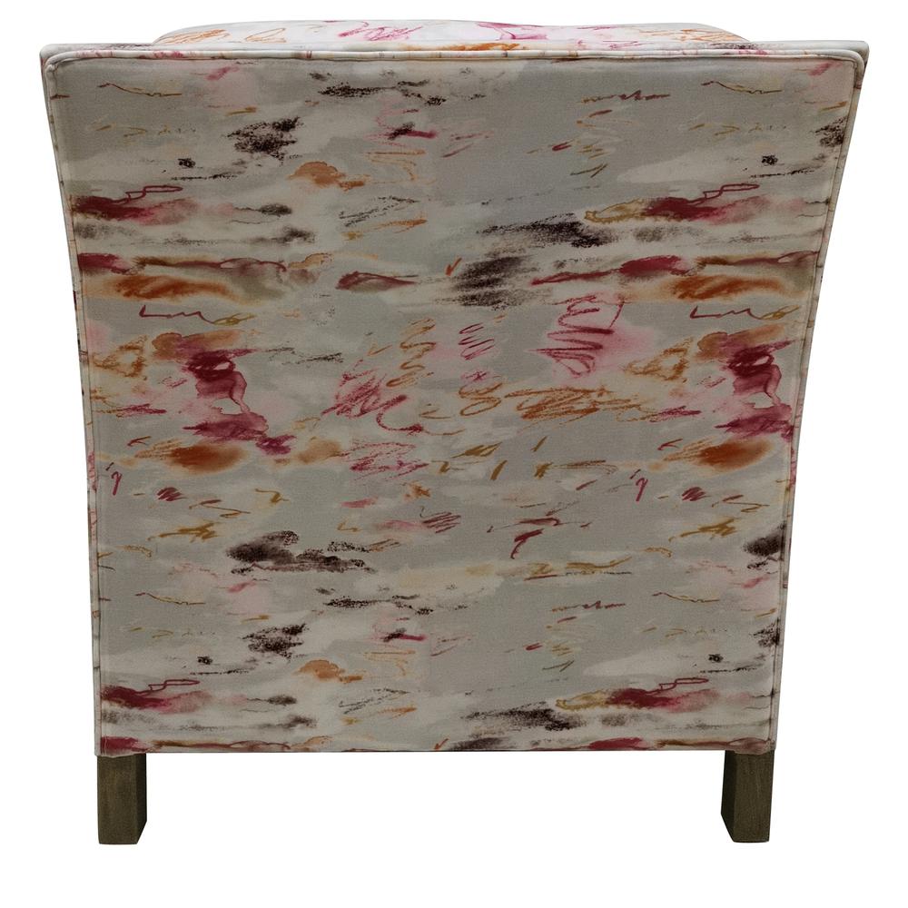 Crestview Collection Wood & Polyester Upholstery Laurel Accent Chair in Pinks. Picture 2