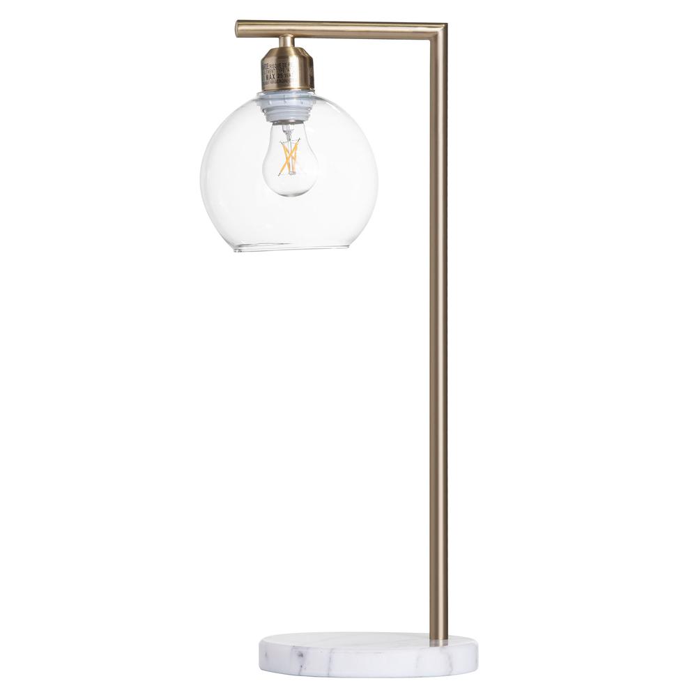 Ashton Gold And Marble Task Lamp. Picture 1