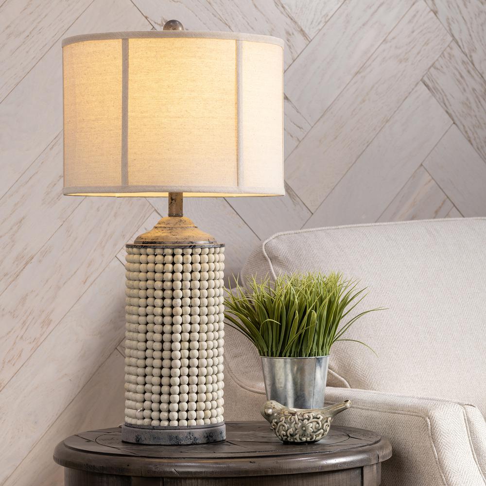 Crestview Collection EVLY1957 Amelia Table Lamp Handfinished Natural and Gray. Picture 3