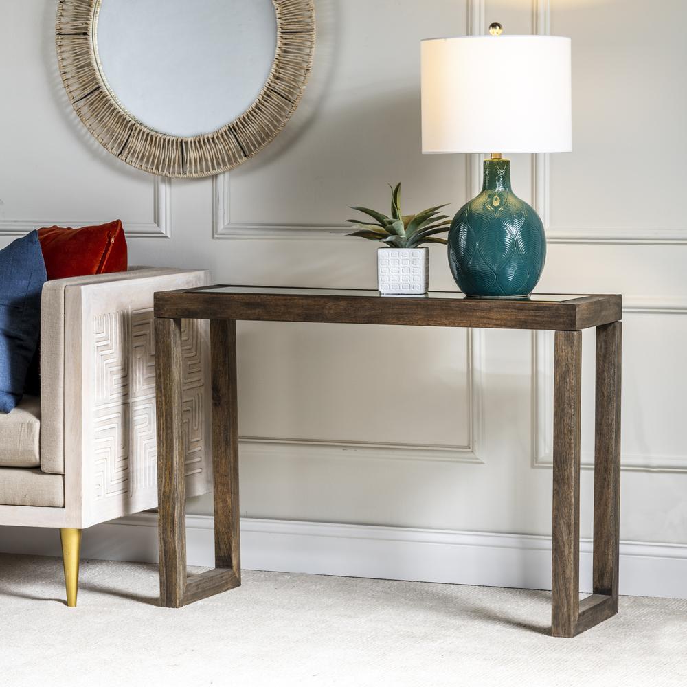 Crestview Collection Evolution Valmont Wood Console Table in Brown. Picture 3