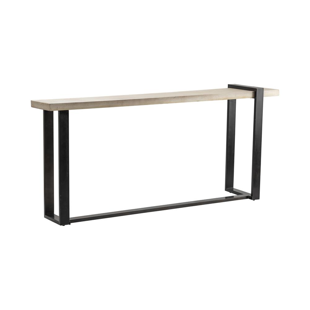 Crestview Collection Matthews Metal and Wood Narrow Console Table Metal Black. Picture 2