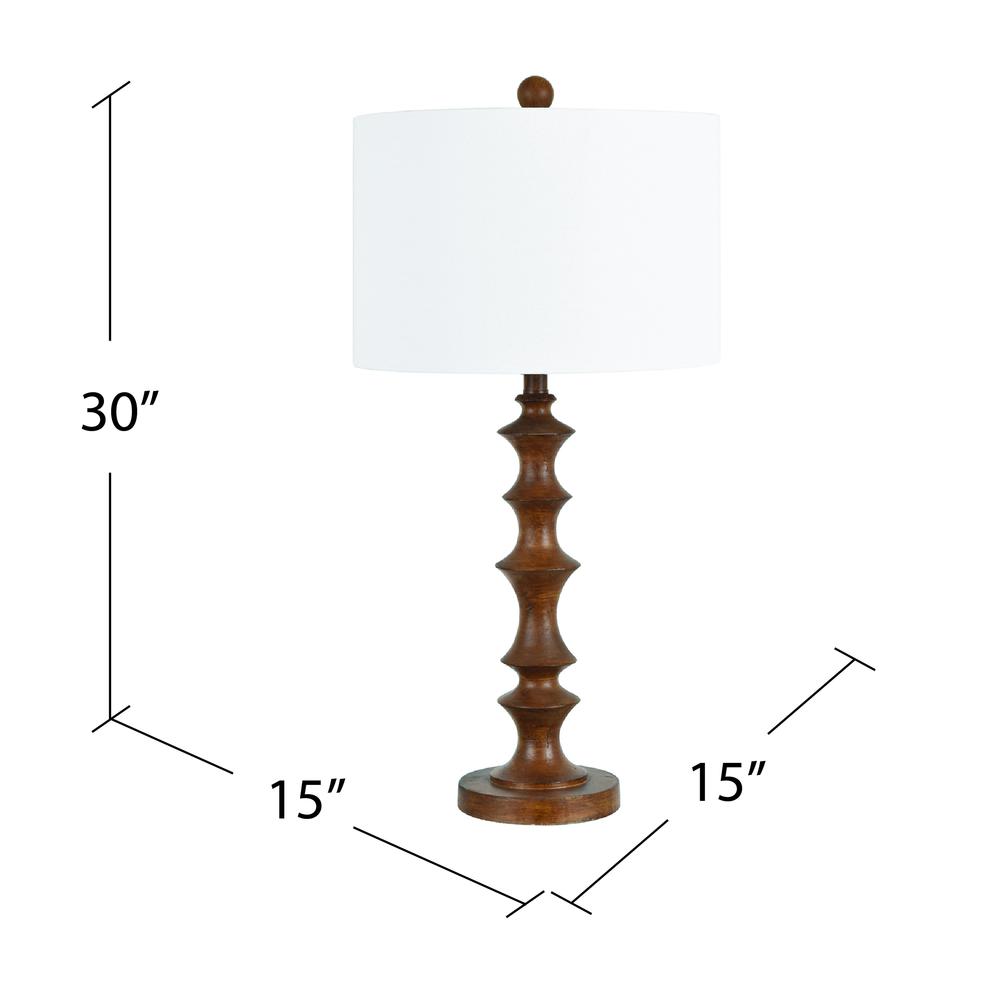 Crestview Collection Jonah Resin Wood 30" H Table Lamp. Picture 2