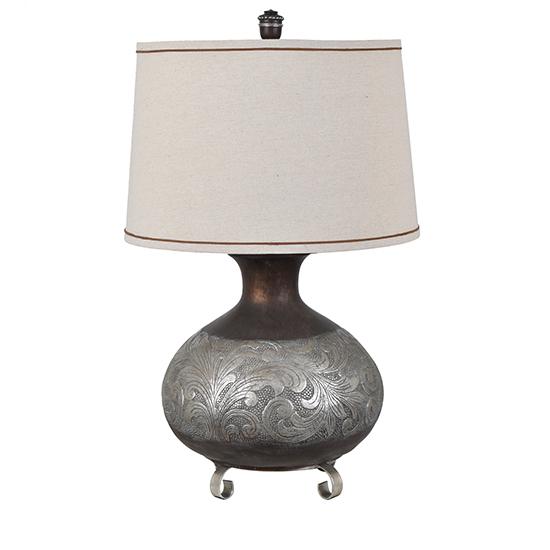 Crestview Collection Silver Canyon Table Lamp Multi-Color Resin. Picture 2