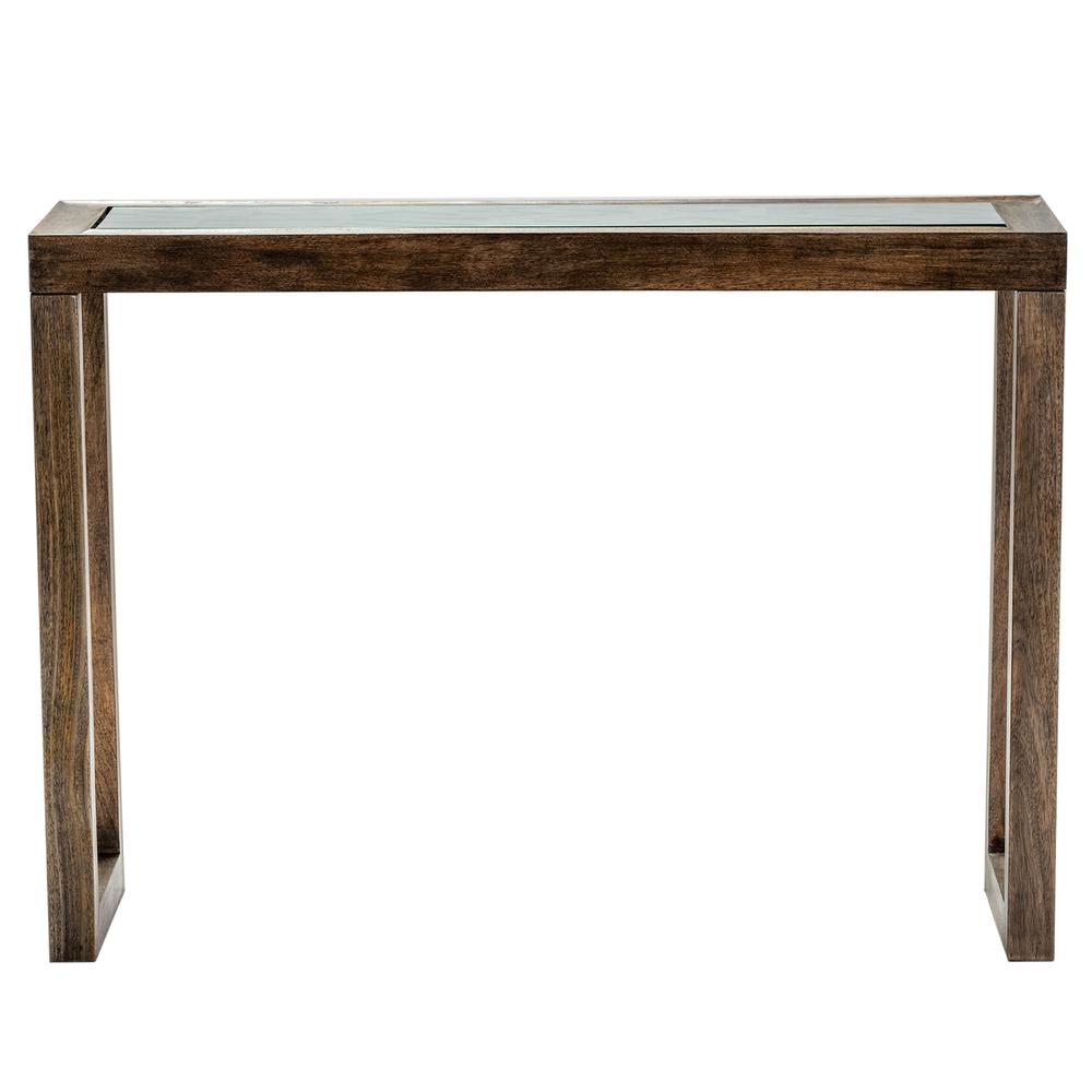 Crestview Collection Evolution Valmont Wood Console Table in Brown. Picture 1