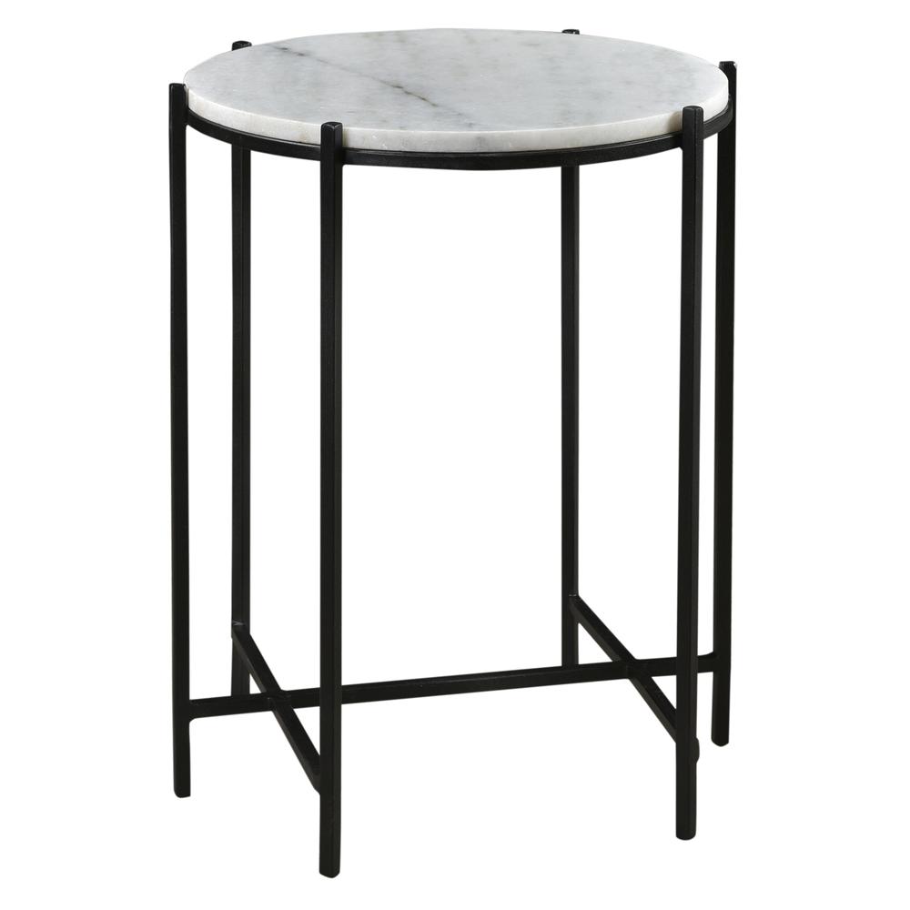 Bengal Manor Iron and Marble Accent Table. Picture 1