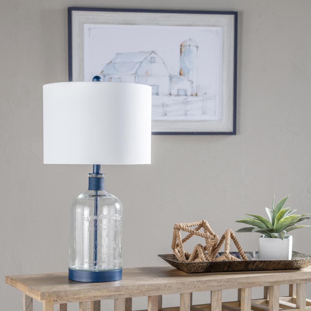 Crestview Collection ABS1338BUSNG Amelia Table Lamp Clear and Blue. Picture 5