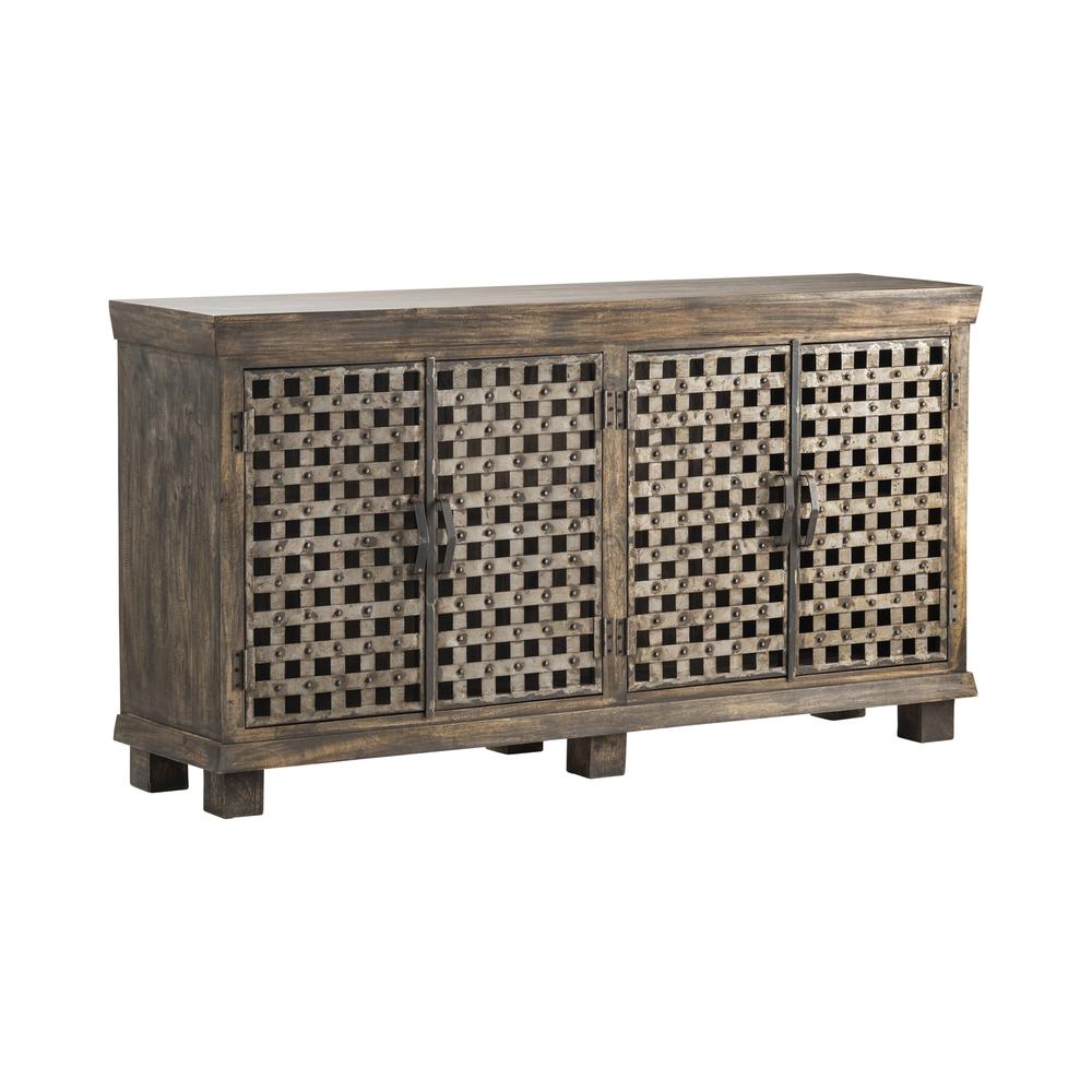 Bengal Manor Metal Lattice Work and Mango Wood Sideboard. The main picture.