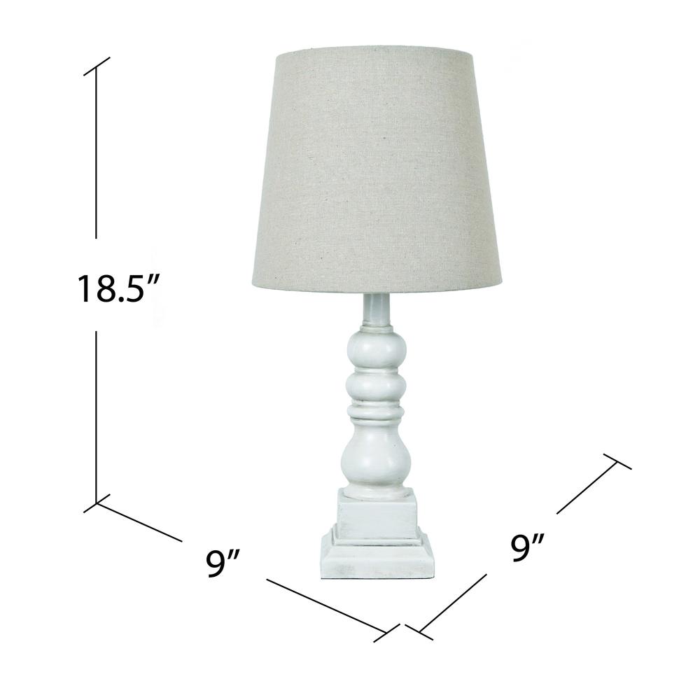 Crestview Collection EVAVP1349WH 18.5" TH Table Lamp Evolution Lighting. Picture 2