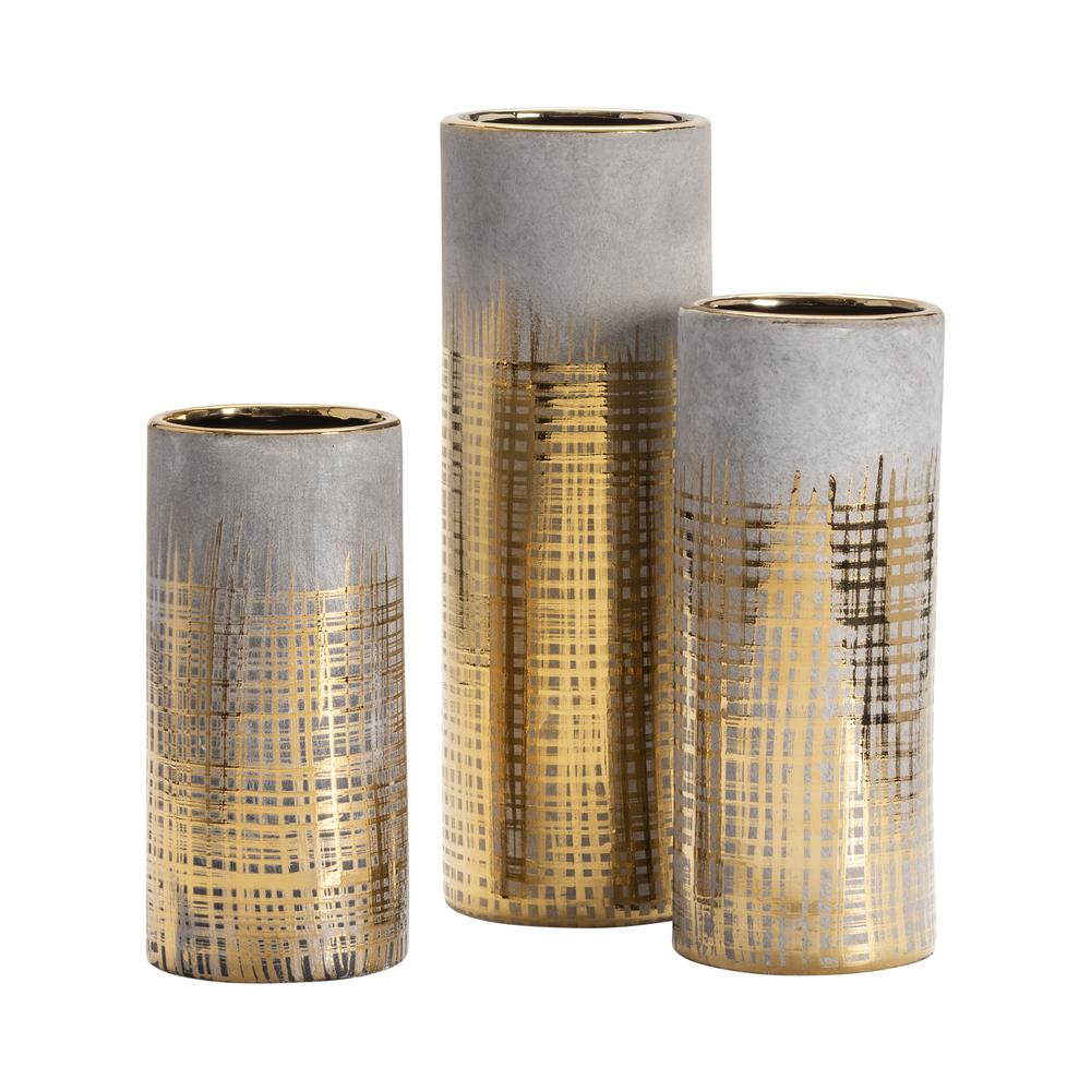 Beacon Cylinder Vases,Set of 3. Picture 1