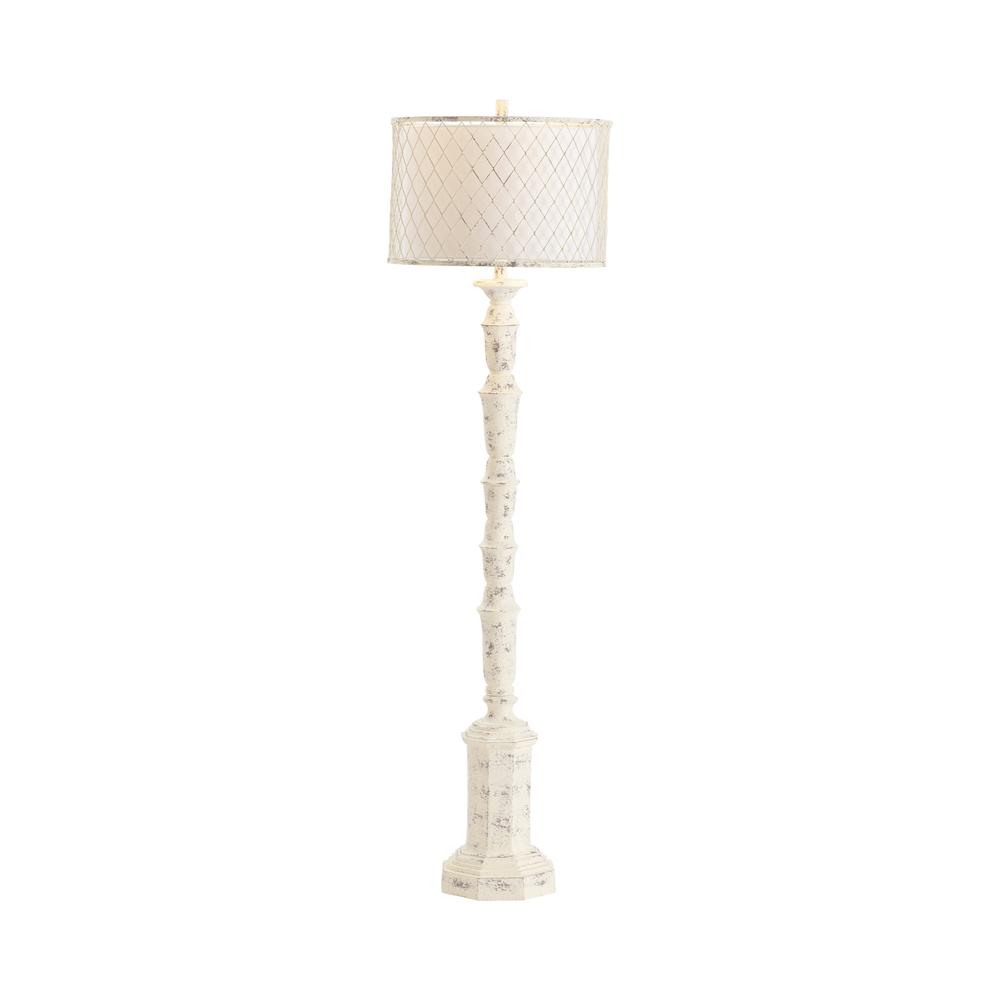 Crestview Collection CVAVP1472 para Floor Lamp Handfinished White Wash. Picture 2