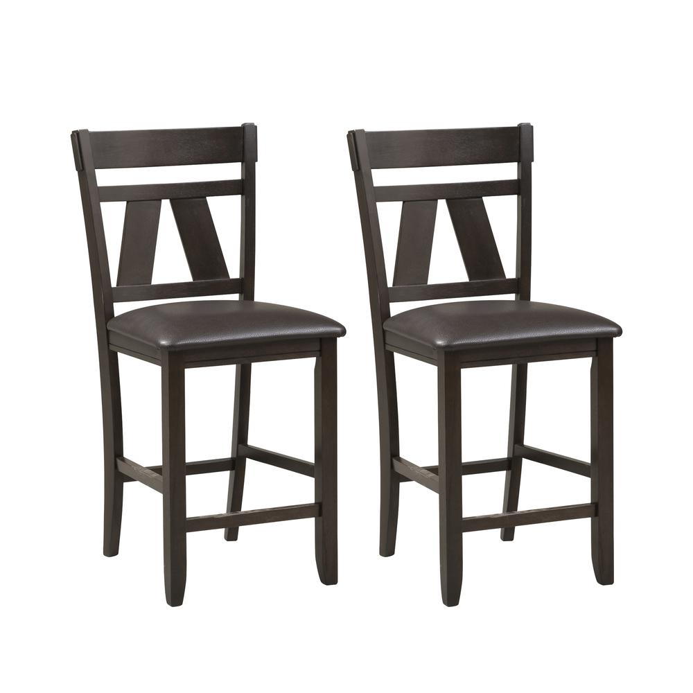 Splat Back Counter Chair (RTA)-Set of 2. Picture 1