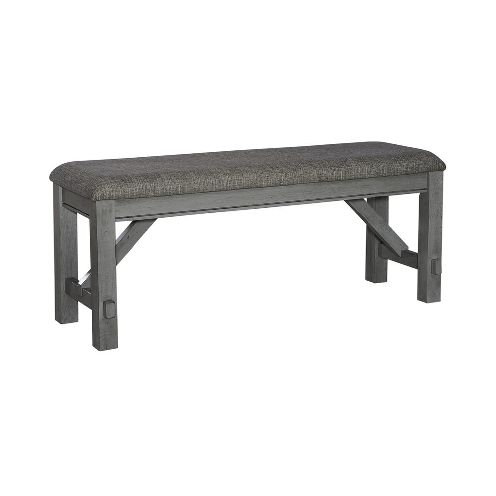 Dining Bench Transitional Grey. Picture 1