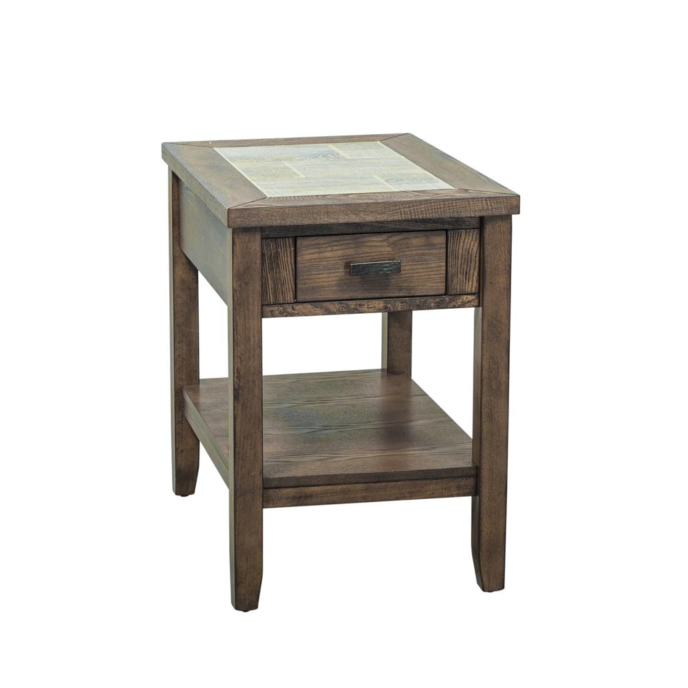 Mesa Valley Chair Side Table, W24 x D17 x H24, Medium Brown. Picture 1