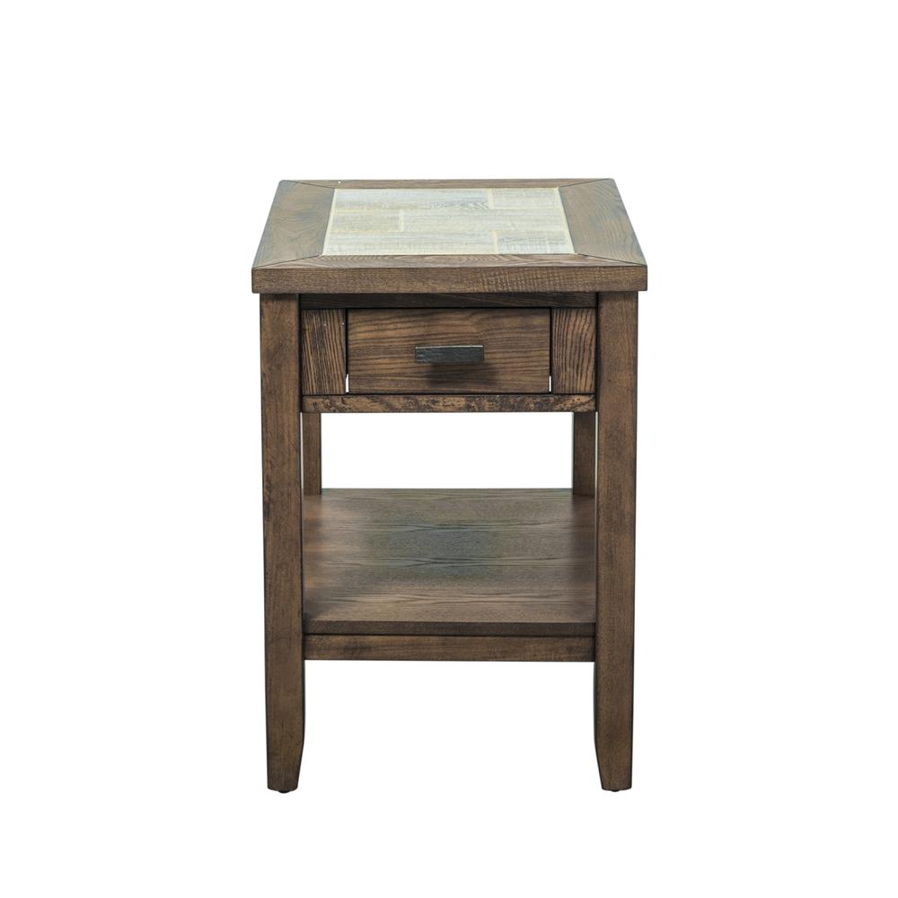 Mesa Valley Chair Side Table, W24 x D17 x H24, Medium Brown. Picture 3