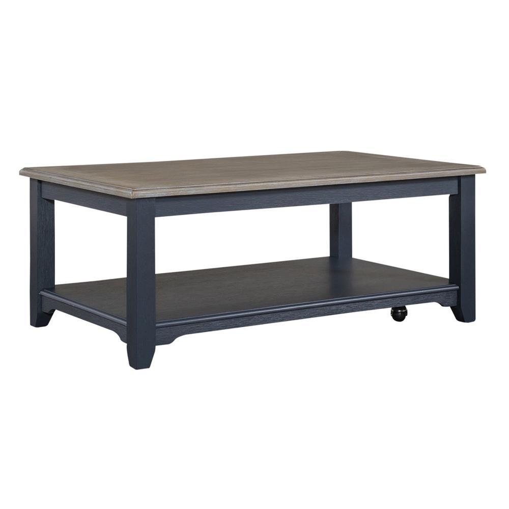 Rectangular Cocktail Table- Navy. Picture 1