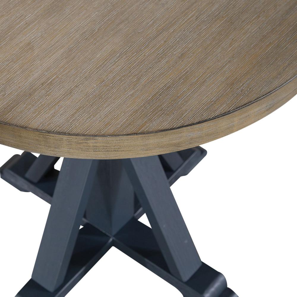 Round End Table- Navy. Picture 4