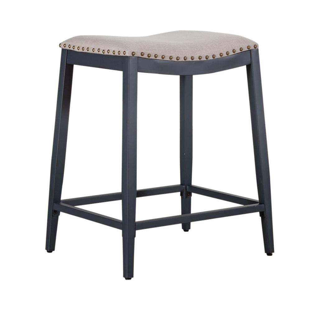 Backless Uph Counter Chair- Navy. Picture 1