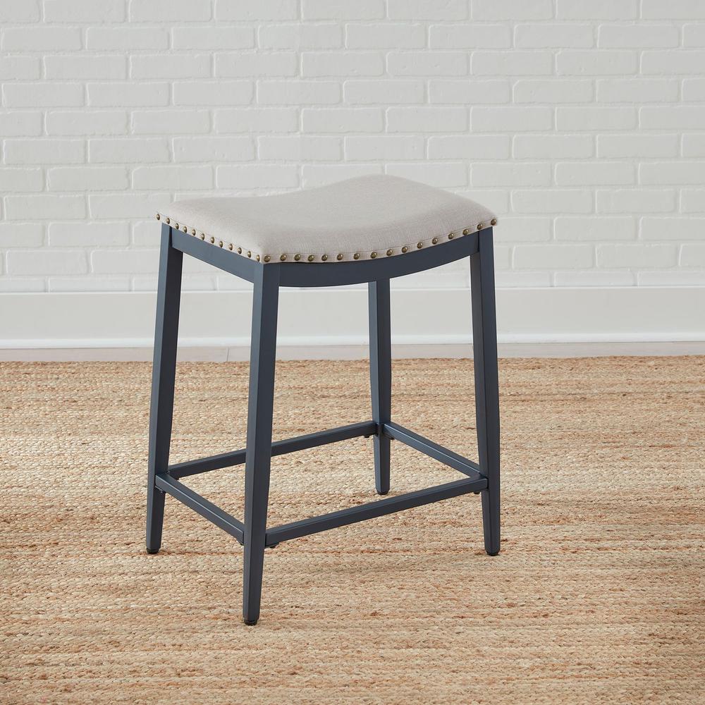 Backless Uph Counter Chair- Navy. Picture 6