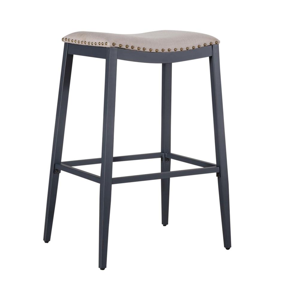 Backless Uph Barstool- Navy. Picture 1