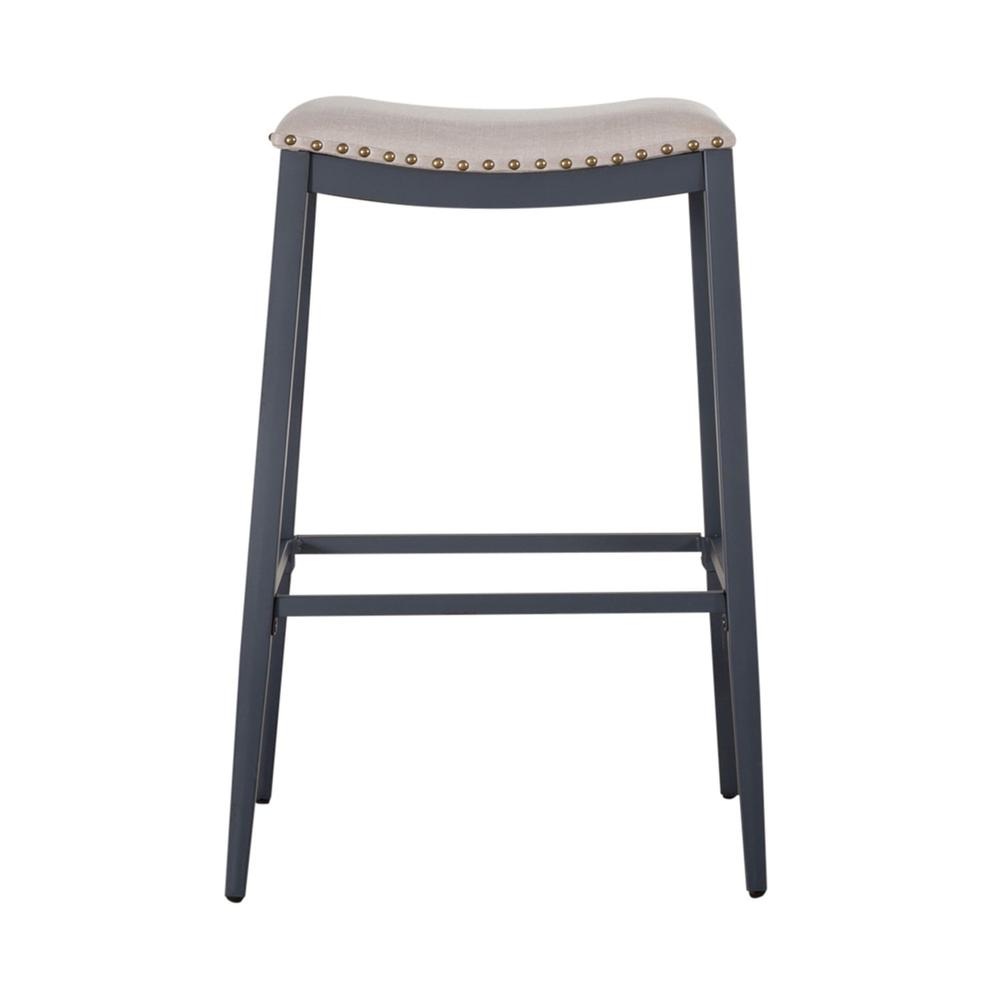 Backless Uph Barstool- Navy. Picture 2