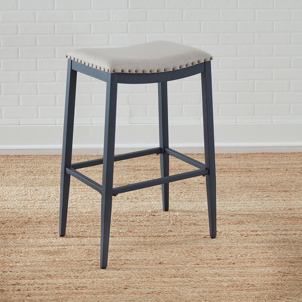 Backless Uph Barstool- Navy. Picture 4
