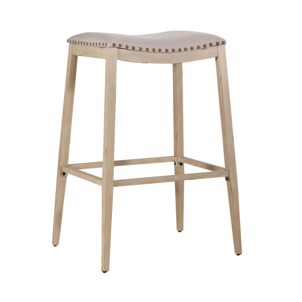 Backless Uph Barstool- Vintage Cream. Picture 1