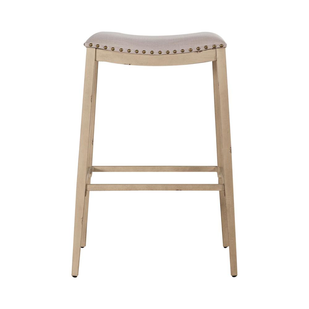 Backless Uph Barstool- Vintage Cream. Picture 2