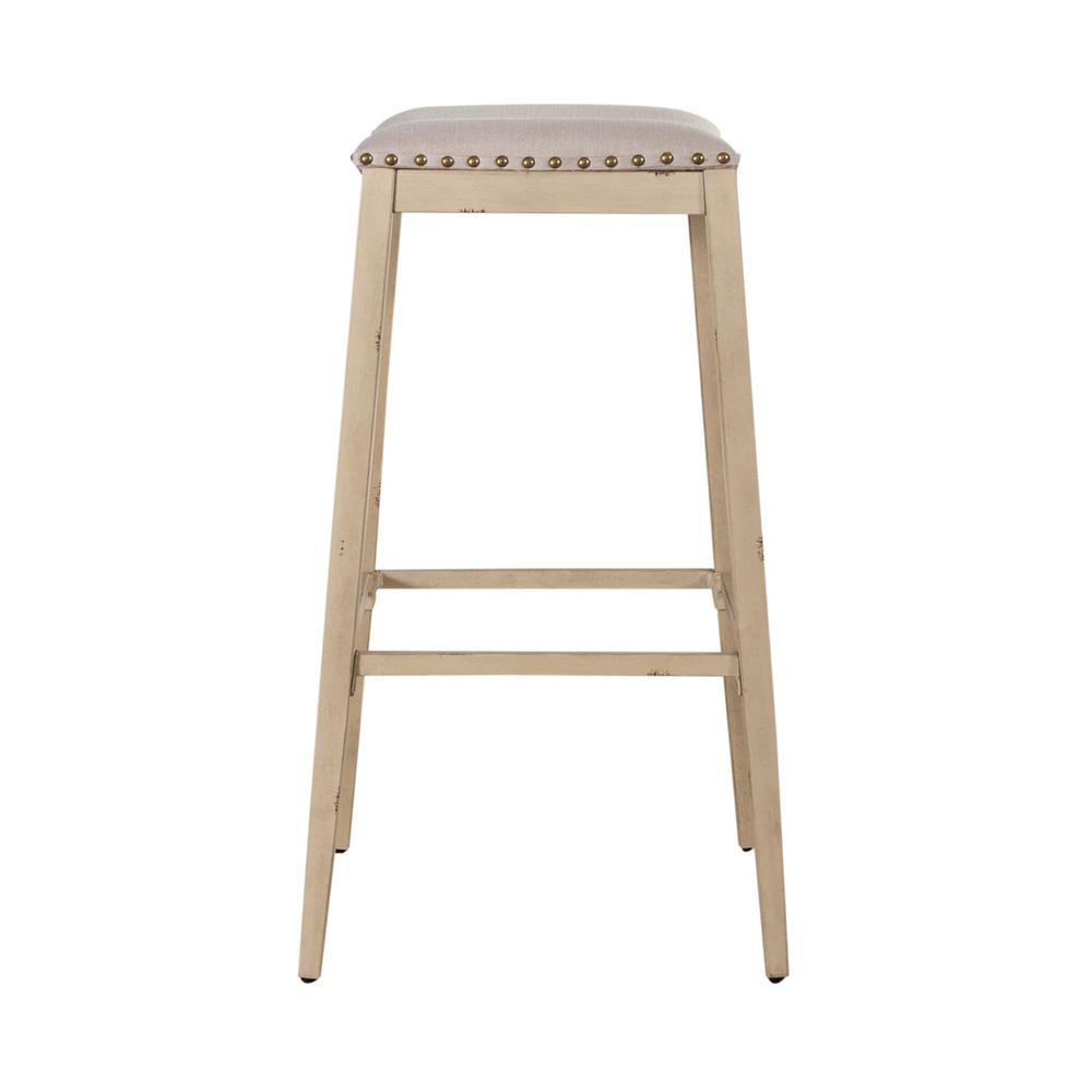 Backless Uph Barstool- Vintage Cream. Picture 3