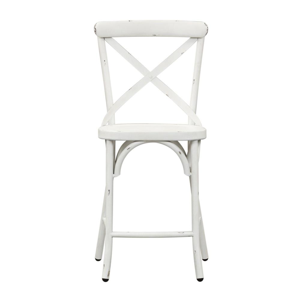 X Back Counter Chair - Antique White. The main picture.