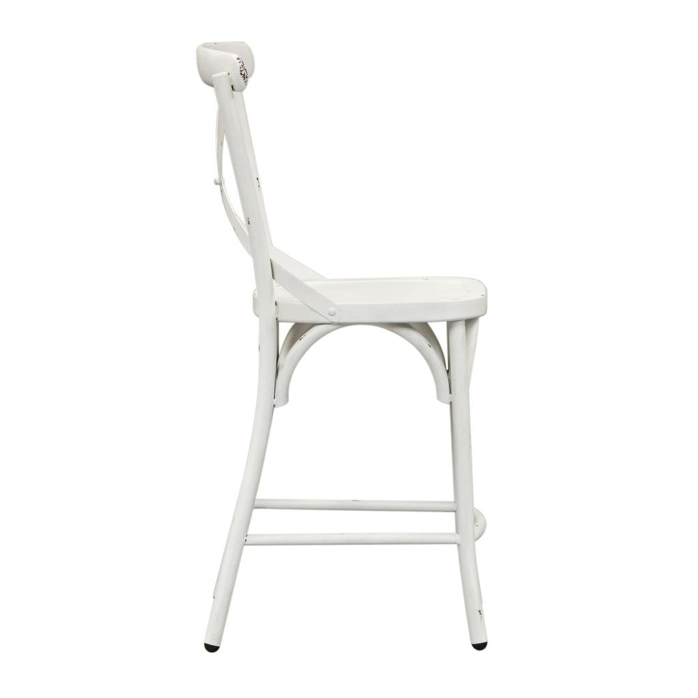 X Back Counter Chair - Antique White. Picture 2
